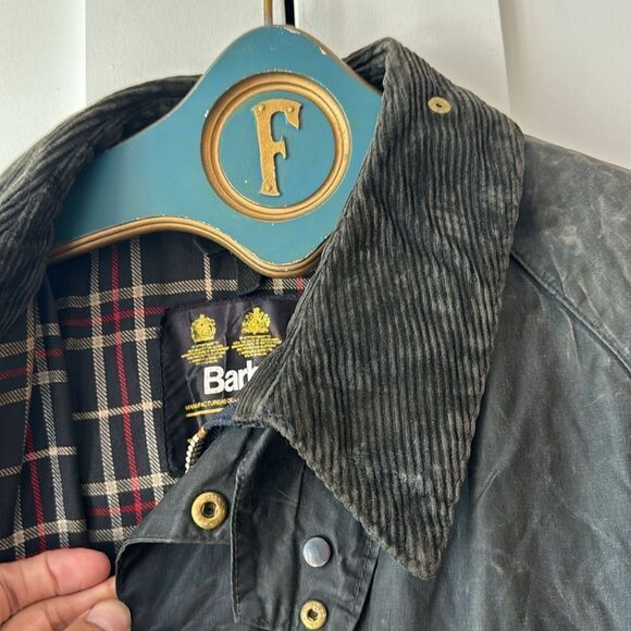 Vintage Barbour Beaufort Blue Jacket - L/XL - Picture 8 of 11